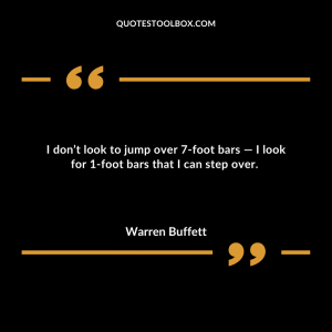 I don’t look to jump over 7-foot bars — I look for 1-foot bars that I can step over.