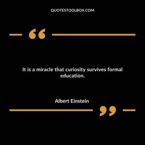 It is a miracle that curiosity survives formal education.