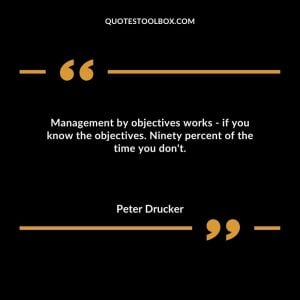 Management by objectives works - if you know the objectives. Ninety percent of the time you don't.