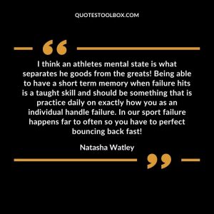 I think an athletes mental state is what separates he goods from the greats! Being able to have a short term memory when failure hits is a taught skill and should be something that is practice daily on exactly how you as an individual handle failure. In our sport failure happens far to often so you have to perfect bouncing back fast!