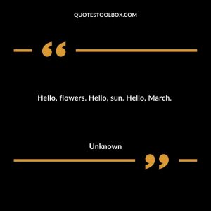 Hello, flowers. Hello, sun. Hello, March.