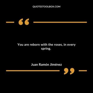 You are reborn with the roses, in every spring.
