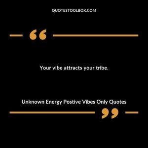 Your vibe attracts your tribe.