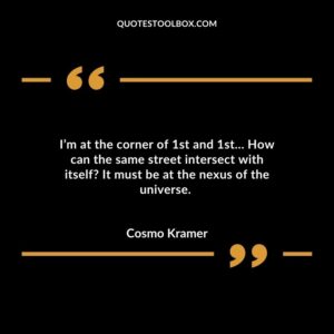 I’m at the corner of 1st and 1st… How can the same street intersect with itself? It must be at the nexus of the universe.