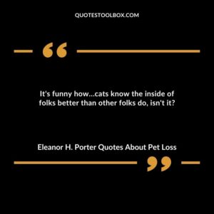 It's funny how…cats know the inside of folks better than other folks do, isn't it