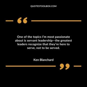 One of the topics I’m most passionate about is servant leadership—the greatest leaders recognize that they’re here to serve, not to be served.