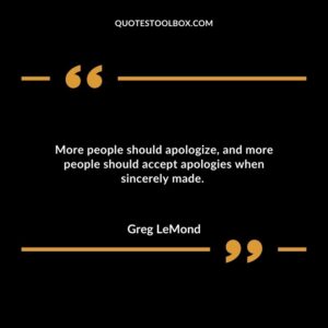More people should apologize, and more people should accept apologies when sincerely made.