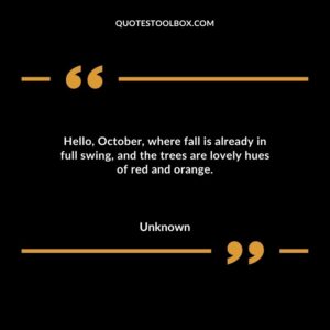 Hello October where fall is already in full swing and the trees are lovely hues of red and orange
