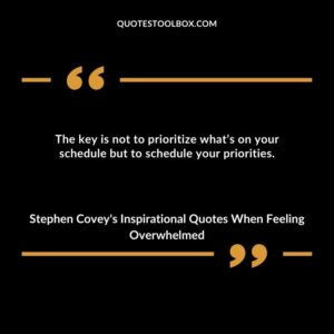 The key is not to prioritize whats on your schedule but to schedule your priorities