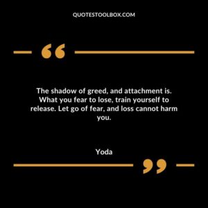 The shadow of greed and attachment is. What you fear to lose train yourself to release. Let go of fear and loss cannot harm you