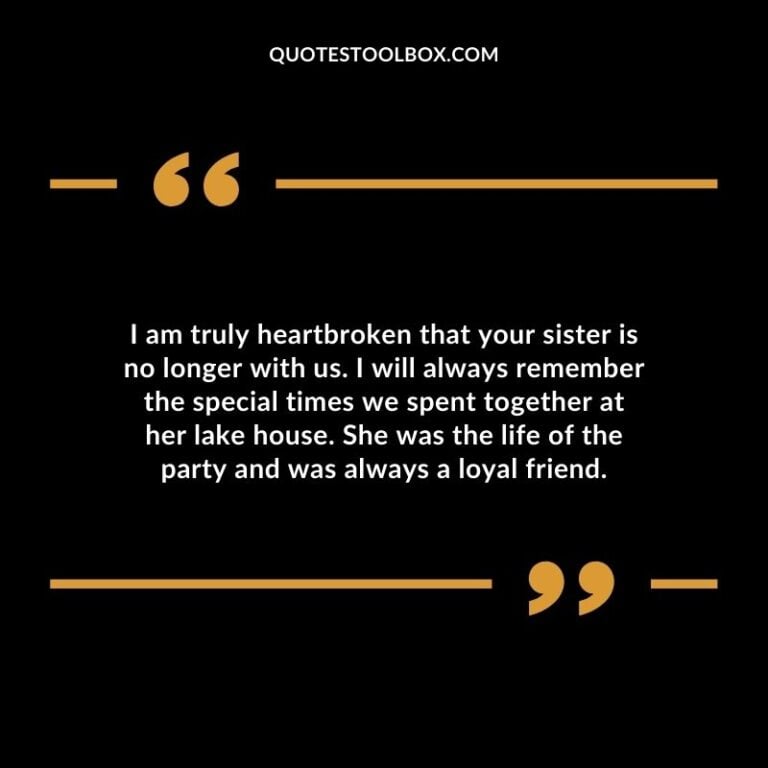 Heartfelt Loss of a Sister Quotes