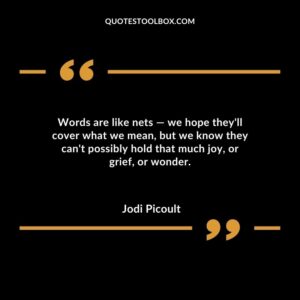 Words are like nets ― we hope they'll cover what we mean, but we know they can't possibly hold that much joy, or grief, or wonder.