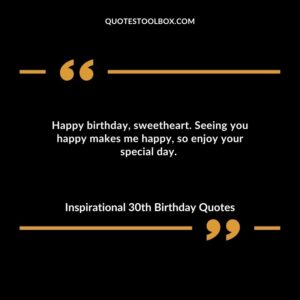 Happy birthday, sweetheart. Seeing you happy makes me happy, so enjoy your special day. 