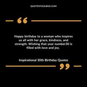 Happy birthday to a woman who inspires us all with her grace, kindness, and strength. Wishing that year number30 is filled with love and joy