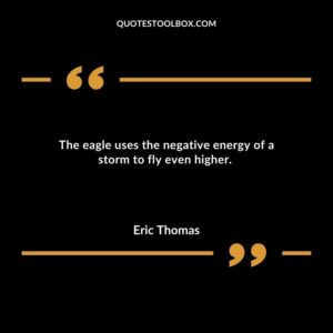 The eagle uses the negative energy of a storm to fly even higher
