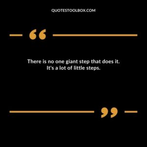 There is no one giant step that does it. It's a lot of little steps
