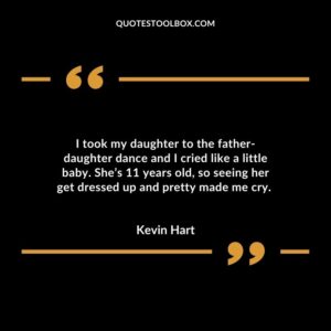 I took my daughter to the father daughter dance and I cried like a little baby. Shes 11 years old so seeing her get dressed up and pretty made me cry.