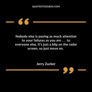 Nobody else is paying as much attention to your failures as you are to everyone else its just a blip on the radar screen so just move on.