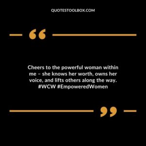 Cheers to the powerful woman within me – she knows her worth, owns her voice, and lifts others along the way. #WCW #EmpoweredWomen