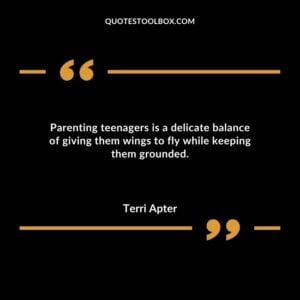 Parenting teenagers is a delicate balance of giving them wings to fly while keeping them grounded.