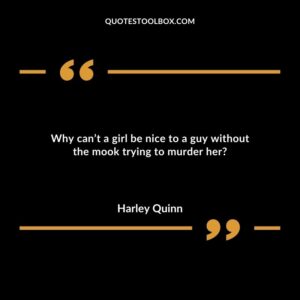 Why can’t a girl be nice to a guy without the mook trying to murder her?