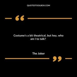Costume's a bit theatrical, but hey, who am I to talk