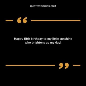 Happy fifth birthday to my little sunshine who brightens up my day!