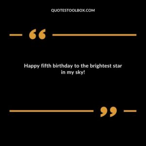 Happy fifth birthday to the brightest star in my sky!