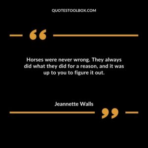 Horses were never wrong. They always did what they did for a reason, and it was up to you to figure it out.