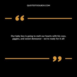 Our baby boy is going to melt our hearts with his coos, giggles, and sweet demeanor we're ready for it all!