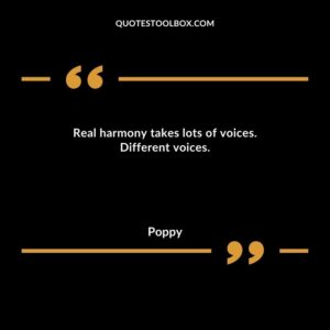 Real harmony takes lots of voices. Different voices.