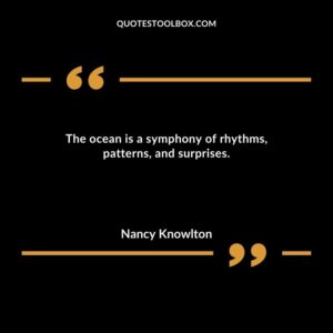 The ocean is a symphony of rhythms, patterns, and surprises.