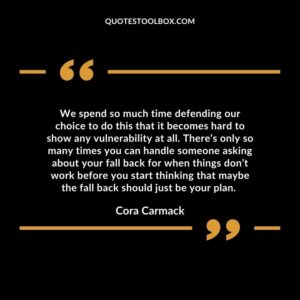 We spend so much time defending our choice to do this that it becomes hard to show any vulnerability at all.