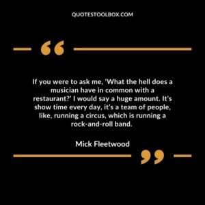 If you were to ask me, ‘What the hell does a musician have in common with a restaurant?’ I would say a huge amount.