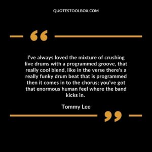 I’ve always loved the mixture of crushing live drums with a programmed groove, that really cool blend