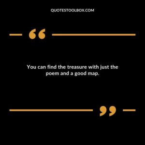 You can find the treasure with just the poem and a good map.