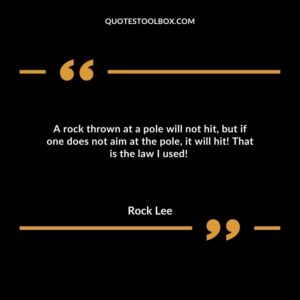 A rock thrown at a pole will not hit, but if one does not aim at the pole, it will hit! That is the law I used!