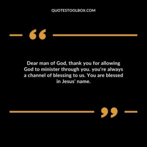 Dear man of God, thank you for allowing God to minister through you. you're always a channel of blessing to us. You are blessed in Jesus' name.