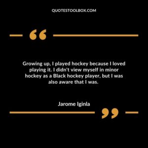 Growing up, I played hockey because I loved playing it. I didn't view myself in minor hockey as a Black hockey player, but I was also aware that I was.