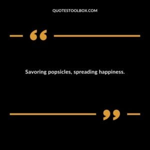 Savoring popsicles spreading happiness.