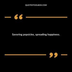 Savoring popsicles spreading happiness.