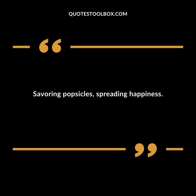 Savoring popsicles spreading happiness.