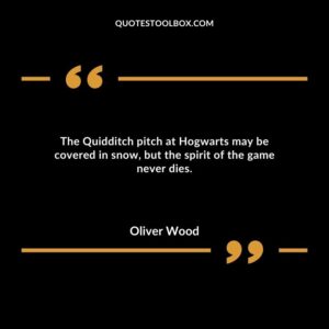 The Quidditch pitch at Hogwarts may be covered in snow, but the spirit of the game never dies.
