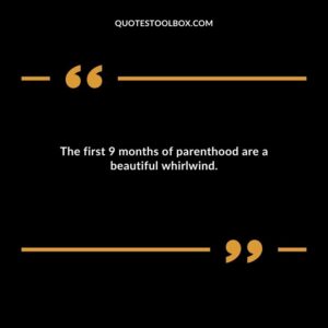 The first 9 months of parenthood are a beautiful whirlwind.