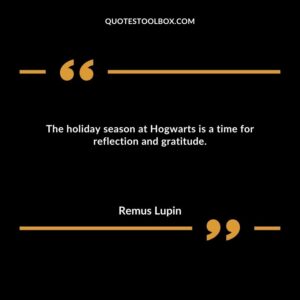 The holiday season at Hogwarts is a time for reflection and gratitude.
