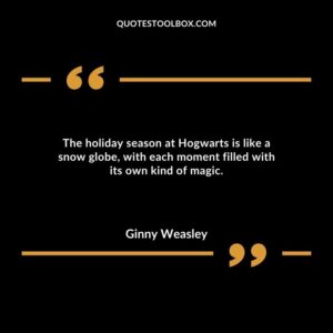 The holiday season at Hogwarts is like a snow globe, with each moment filled with its own kind of magic.