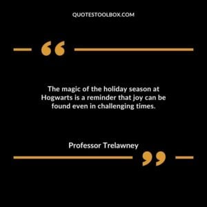 The magic of the holiday season at Hogwarts is a reminder that joy can be found even in challenging times.