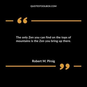 The only Zen you can find on the tops of mountains is the Zen you bring up there.