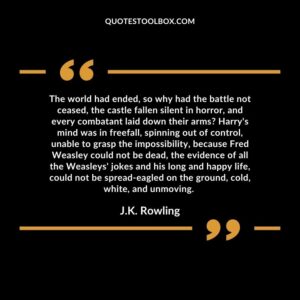 The world had ended, so why had the battle not ceased, the castle fallen silent in horror, and every combatant laid down their arms? Harry's mind was in freefall, spinning out of control