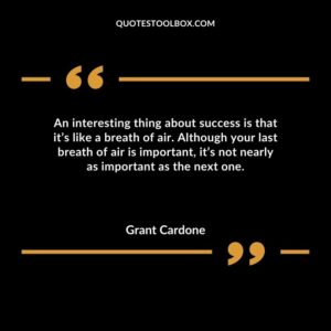 An interesting thing about success is that its like a breath of air. Although your last breath of air is important its not nearly as important as the next one.